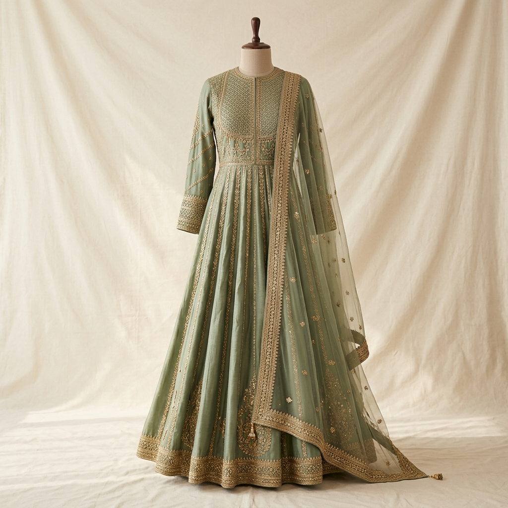 Hand-Block Printed Cotton Anarkali Kurti